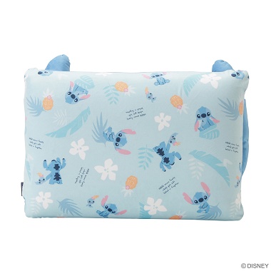 エメラルドグリーンのスティッチ もちもちまくらの裏側