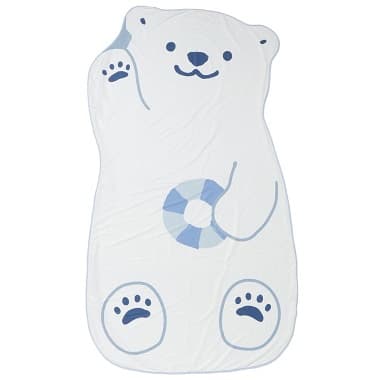 サマーアニマル 接触冷感ダイカットケット シロクマ