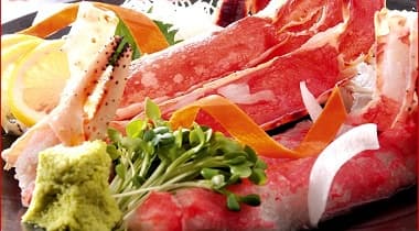 美味しそうなタラバガニの足の身