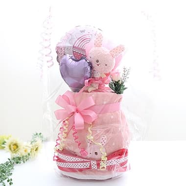 アナノカフェ おむつケーキ M ピンク