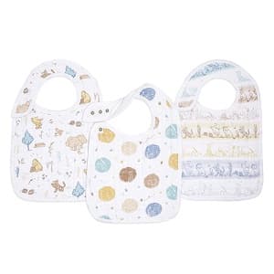 3枚に広げたクラシック スナップビブ