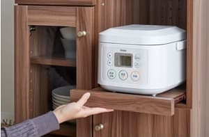 レンジ台 レンジボード ジャーを引き出す所