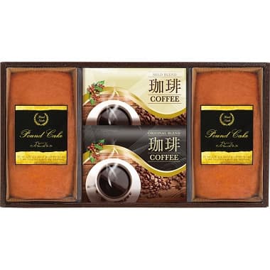 箱に入った金澤パウンドケーキ＆珈琲詰合せ