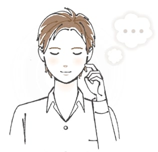 口コミを言う男性