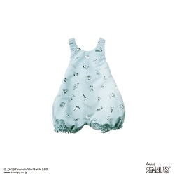 お食事エプロンPeanuts 5 crew blueのバックサイド