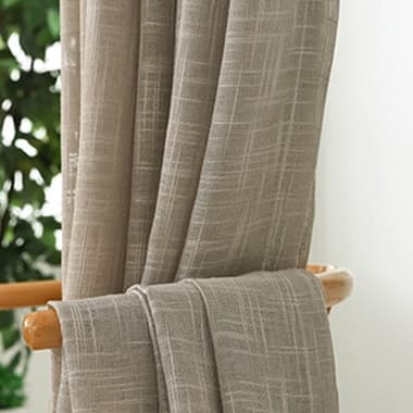 Simple life レースカーテン ベージュ色