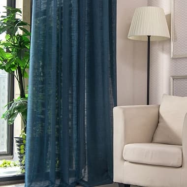 Simple life レースカーテン ネイビー色