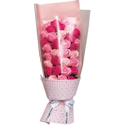 ソープフラワー デラックスローズブーケ ピンク