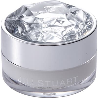 丸いシルバーの入れ物、蓋は氷山の様なクリスタルのジルスチュアート リップバーム