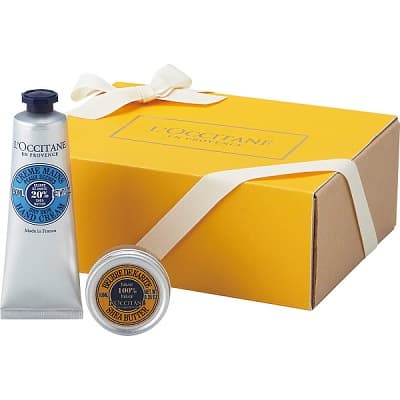 ロクシタンシアハンドクリームとシアバター 黄色いギフトBOX