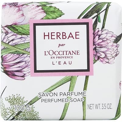 白地に花柄模様 四角い石鹸