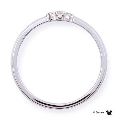 シルバーのディズニー 隠れミッキー ペアリングのアップ画像